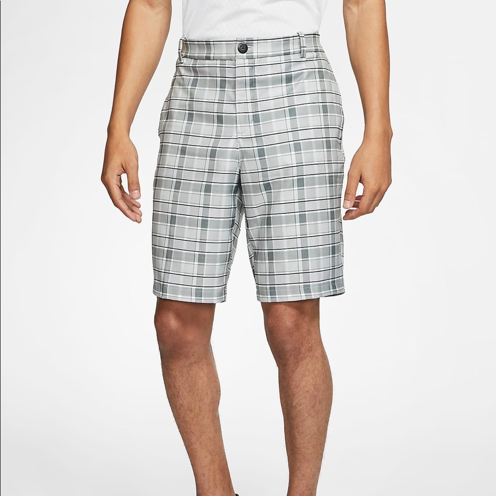 Nike Golf Shorts Mens Grey Plaid